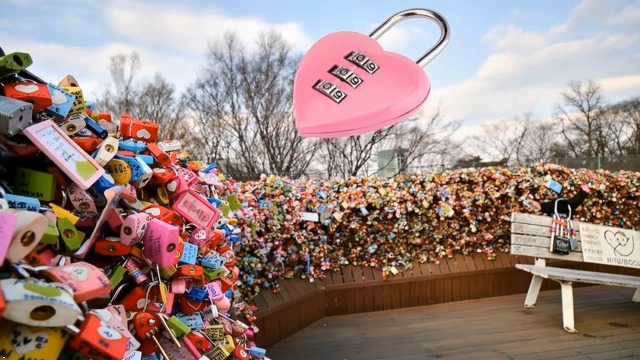 vaultroom PADLOCK BANGLE ステッカー付き Pink Love Heart Shape Combination Padlock for Girls Women, Mini 3